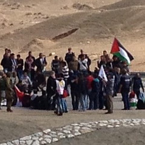 Palestijnse demonstratie bij Jericho tegen illegale Israëlische bezetting