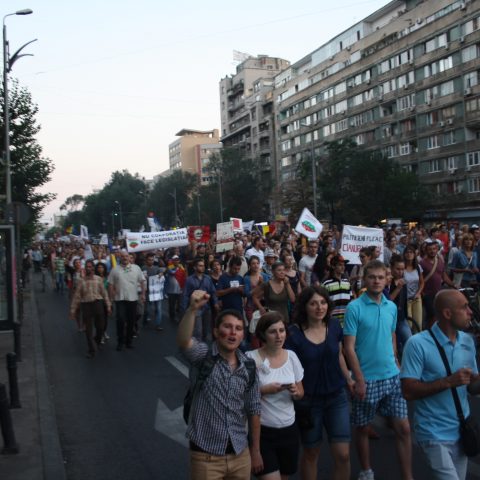 Protest voor Rosia Montana in Boekarest